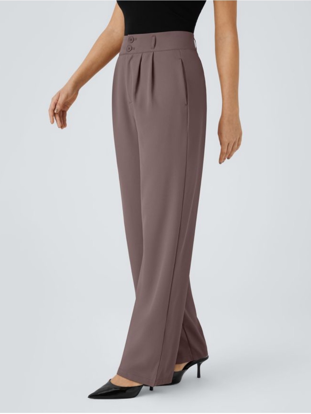 Halara Flex™ High Waisted Zipper Pocket Shirred Straight
Leg Work Pants
